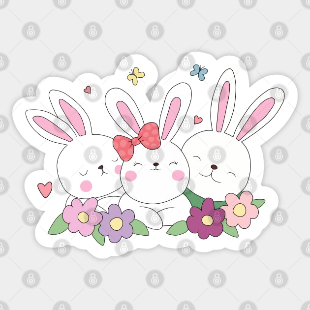 Easter Bunnies Sticker by valentinahramov